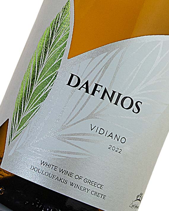 Dafnios Weißwein aus der Vidiano-Traubensorte